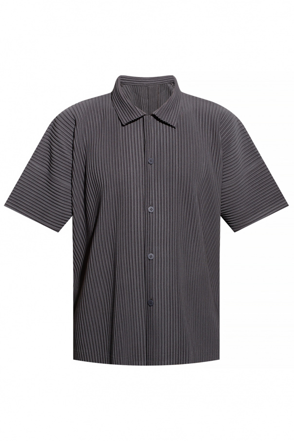 Issey Miyake Homme Plisse Pleated shirt with short sleeves | Men's 